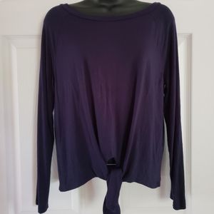 Solid Navy Top with front knot